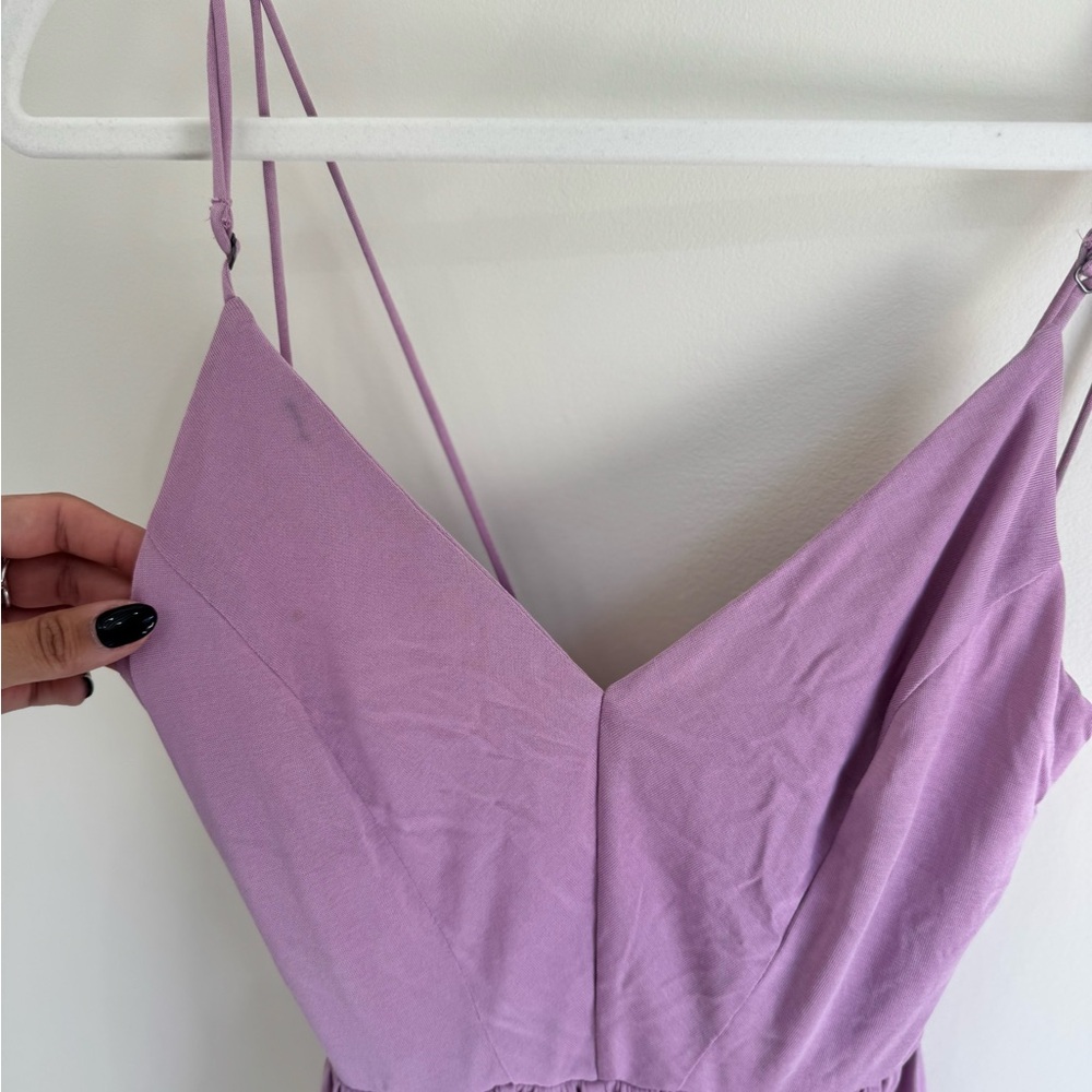 Urban Outfitters Lavender Romper Size Small Spaghetti Strap V-Neck - Picture 2 of 8